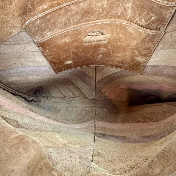 Raven+Lily Brown Leather Crossbody Bag Purse - Picture 6 of 8